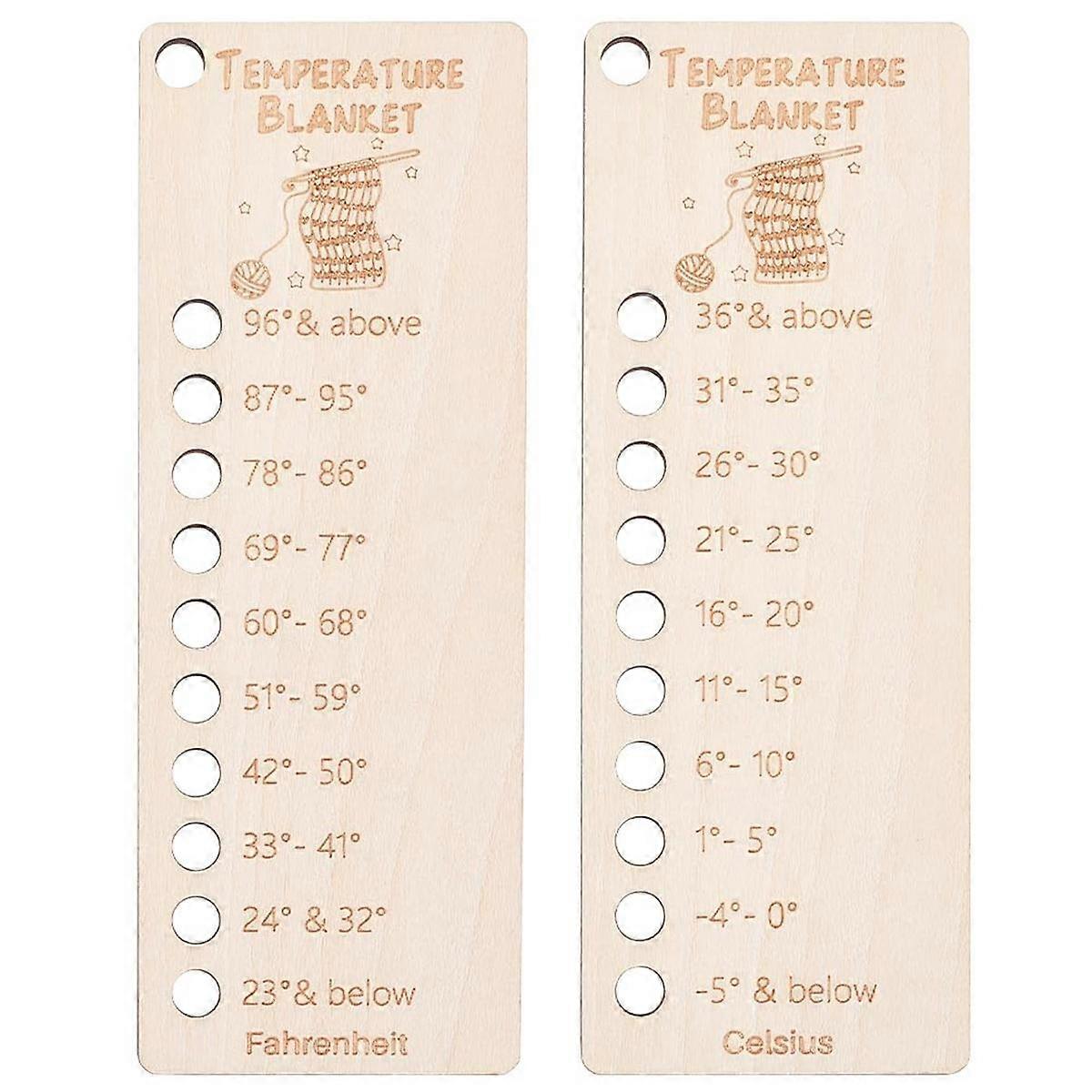 Wood Blanket Reusable Color Chart, Wool Shade Organiser Card, Blanket Planner for Thread Crochet Projects Handmade Gifts