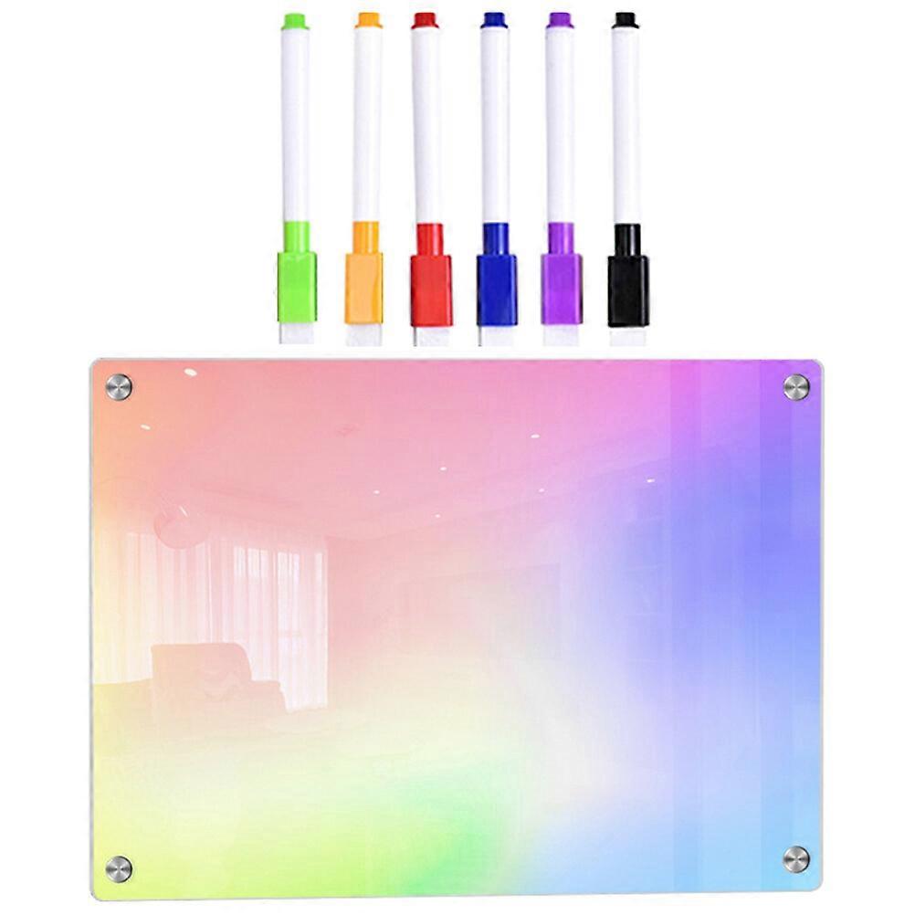 1 ensemble de tableau de planification hebdomadaire effaçable tableau mémo pour réfrigérateur tableau effaçable à sec coloré tableau d’écriture magnétique