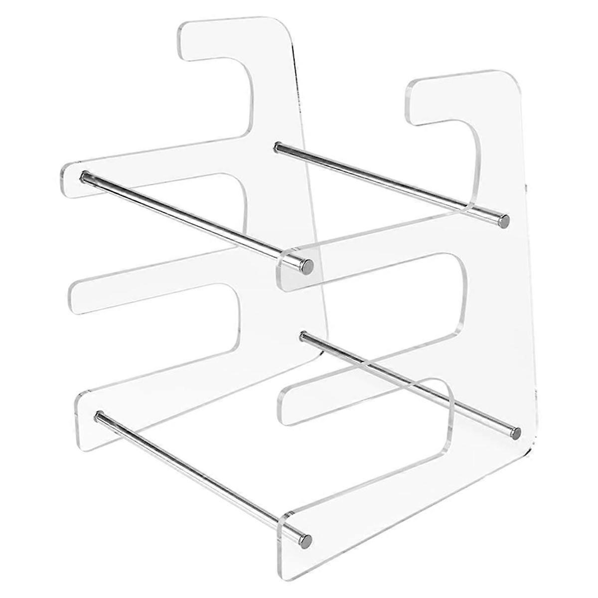 3-Tier Mechanical Keyboard Holder Display Stand Keyboard Shelf for Storage Three Mechanical Keyboard Transparent