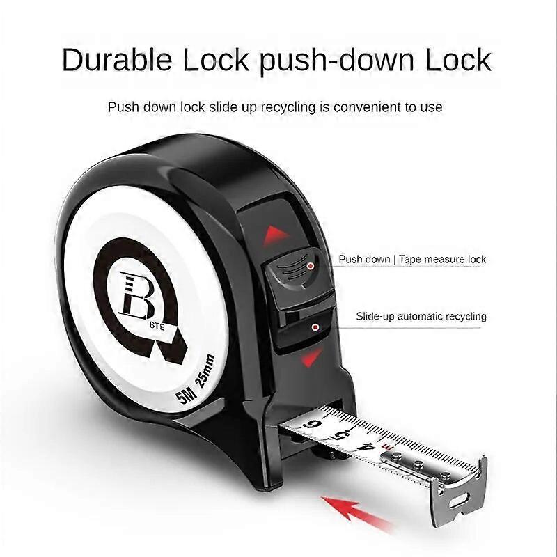 2M 3M 5M 7.5M self-locking steel tape waterproof and wear-resistant stainless steel Metric Tape Ruler Centimeter Measuring Tool