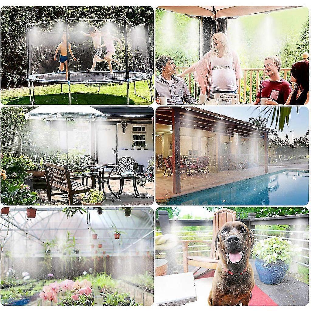 Jiuvaso Nebulizzatore Per Esterni – Irrigatore Con Altezza Regolabile 95-125 Cm E Tubo Da 8 M, Angolo 360°, Per Giardino E Terrazzo
