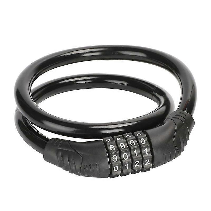 Bicycle lock Mountain bike anti-theft lock Bicycle four-digit Black