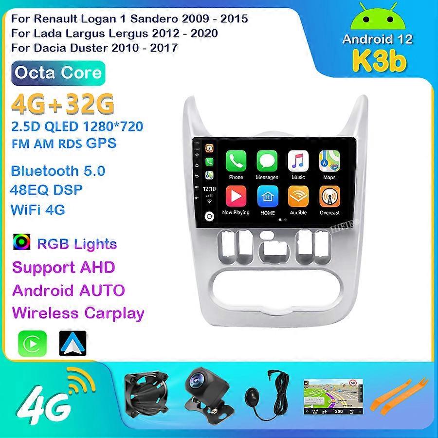 Android For Renault Logan 1 Sandero 2009- 2015 For Lada Largus Lergus 2012-2020 For Dacia Duster 2010-2017 Car Radio Multimedia