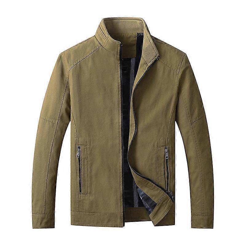 Mens Thickened Interior Plush Casual Zip Jacket