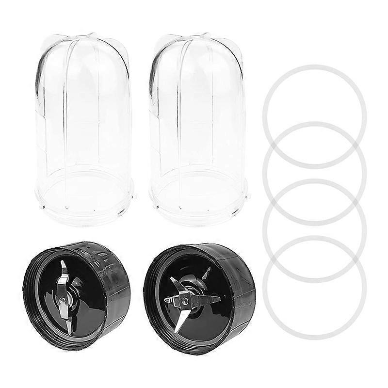 Mixer Replacement Cup with Cross and Flat Blade Combination Plus Four Sealing Rings