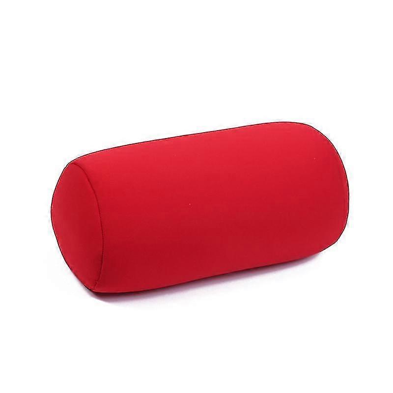 Solid Color Multifunctional Cushion Cylindrical Pillow-red