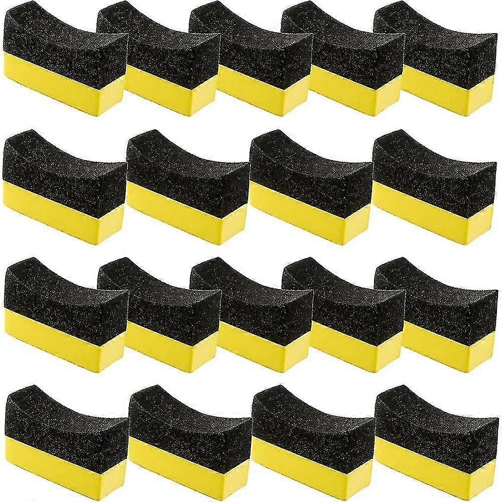18pack Tire Dressing Applicator Pads Tire Shine Applicator Dressing Pad Polishing Sponge For Car Gl