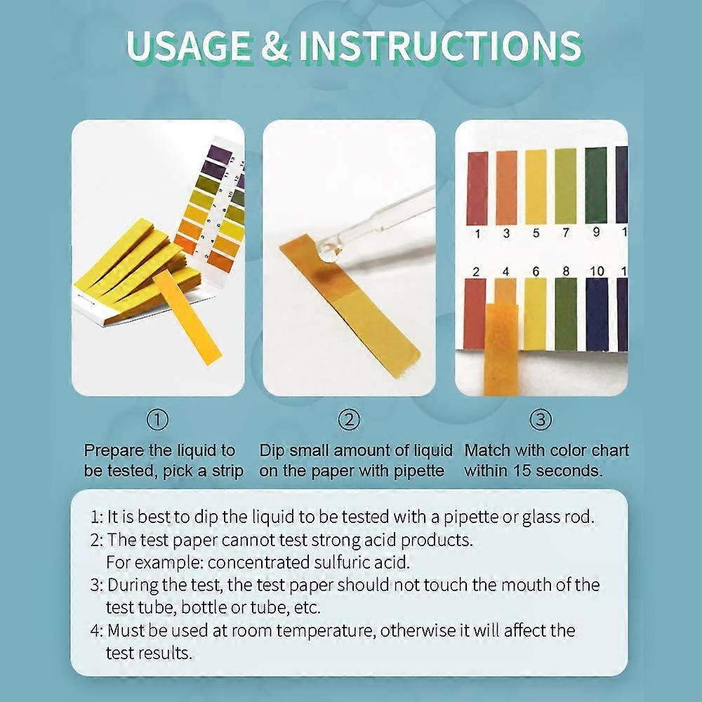 PH Test Strips 320 Strips, Professional Universal pH.1-14 Test Paper with Storage case & Test