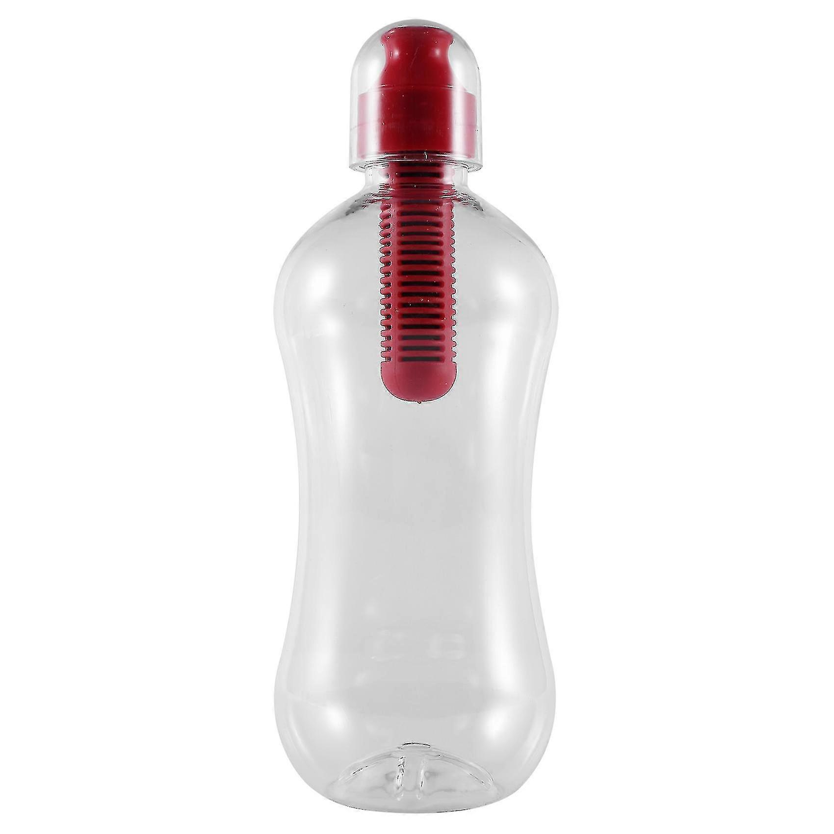 550ml Outdoor Water Bobble Hydration Filter Bottle Filtered Drinking, Red