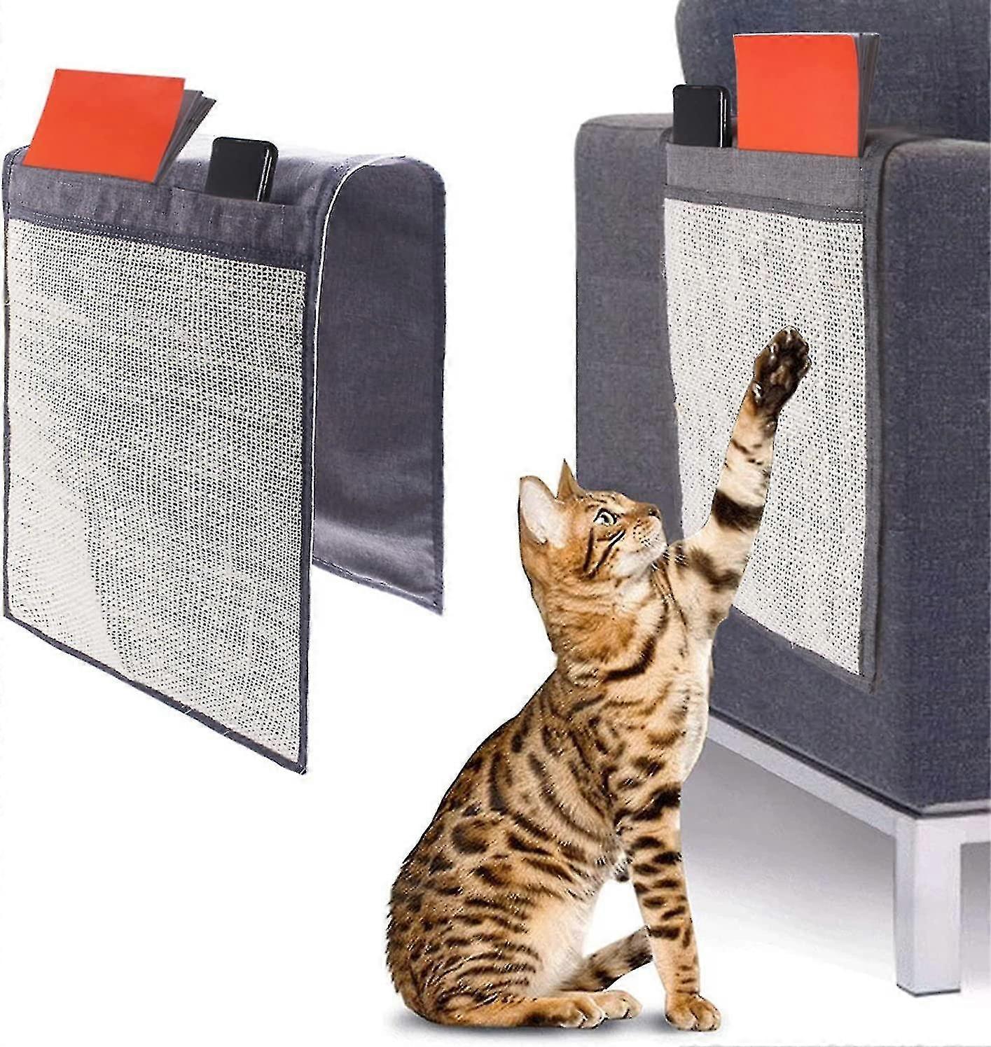 Anti Cat Scratch Furniture Protector, Cat Scratcher Couch Mat Natural Sisal Sofa Scratch Board Cover With Storage Bag