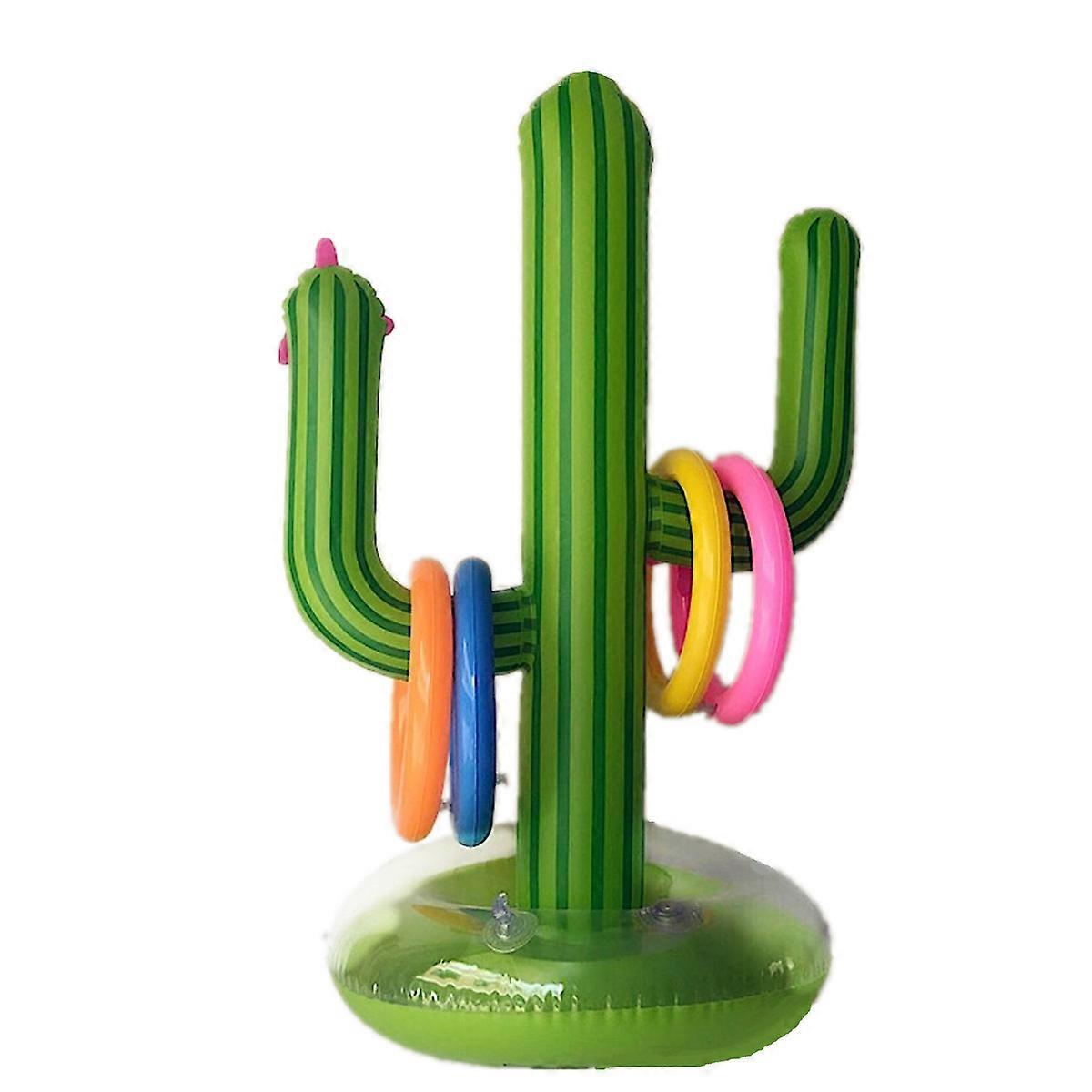 Cactus Ring Toy Inflatable Pool Float Row Toys Interactive Party Toy for Kids