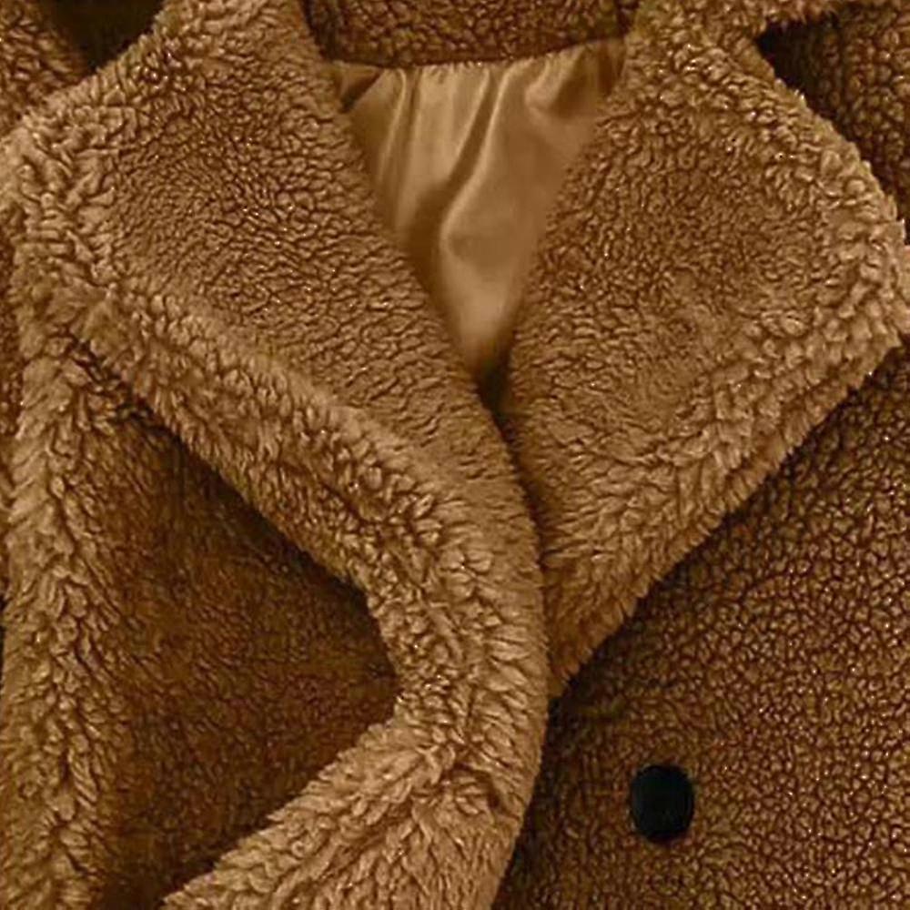 Warm Lamb Wool Winter Coat New Solid Color Lapel Children's Coat Coat