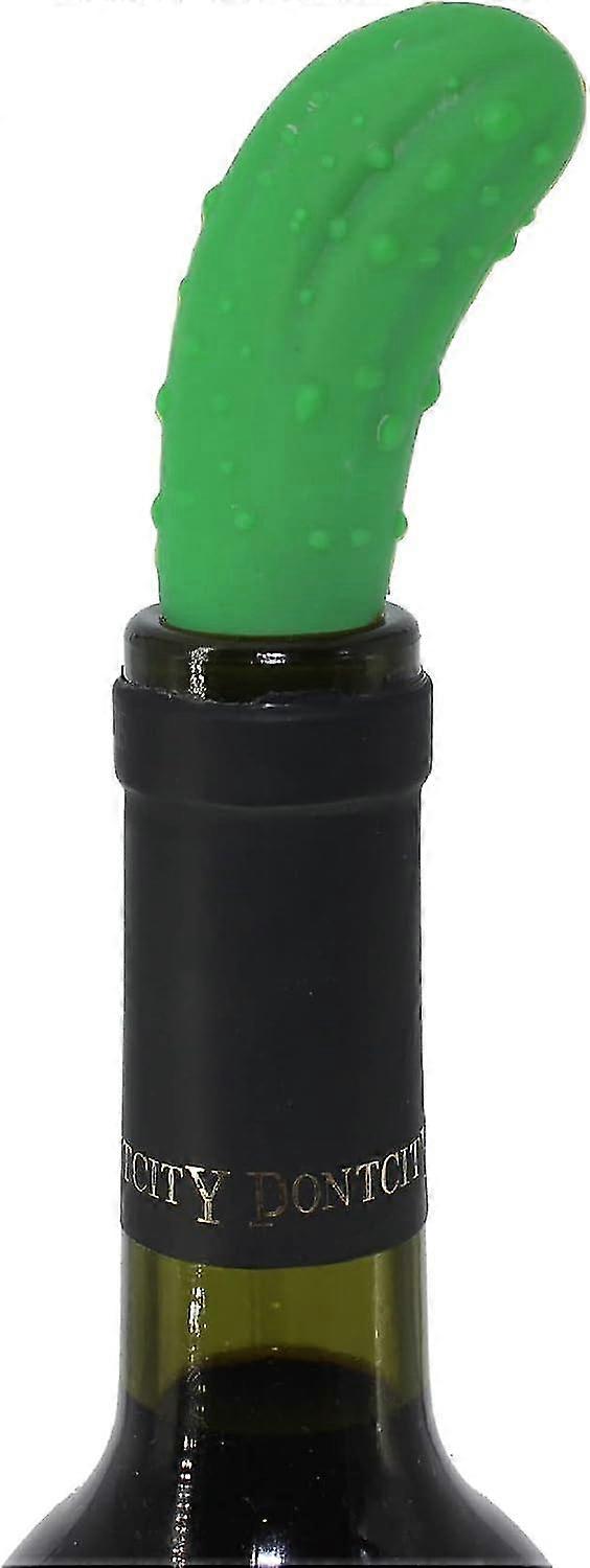 6Pcs Cucumber Shape Silicone Wine Bottle Stopper Resealable and Resealable