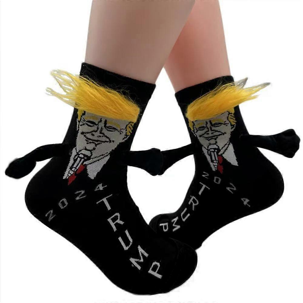 Donald TRUMP Make America Great Again Character Hand In hand Socks