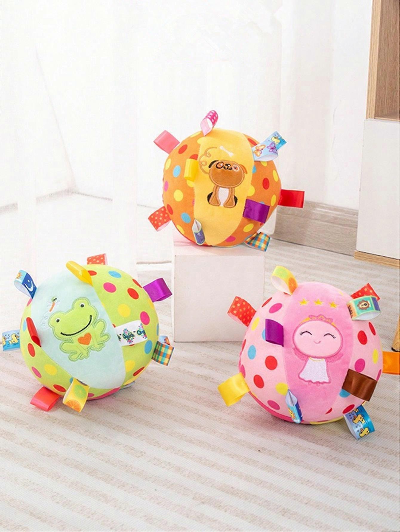 1pc Pet Self-Playing Ball Toy With Ringing Bell, Durable & Chew Resistant, Suitable For Small/Medium/Large Dogs, Random Pattern Sent