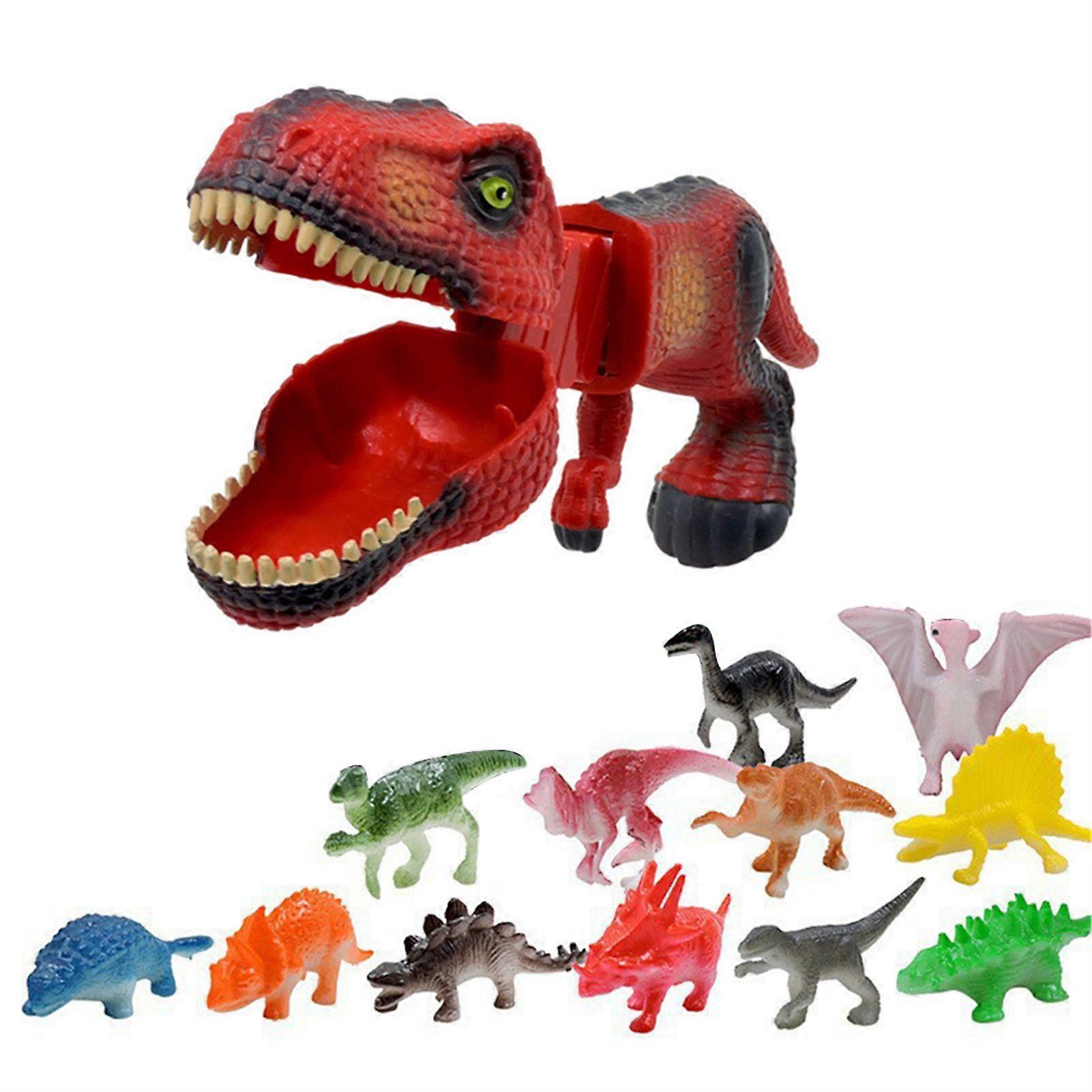 Dinosaurs Telescopic Spring Manipulator Clips Fun Bite Hand Dinosaur Spoof Toys