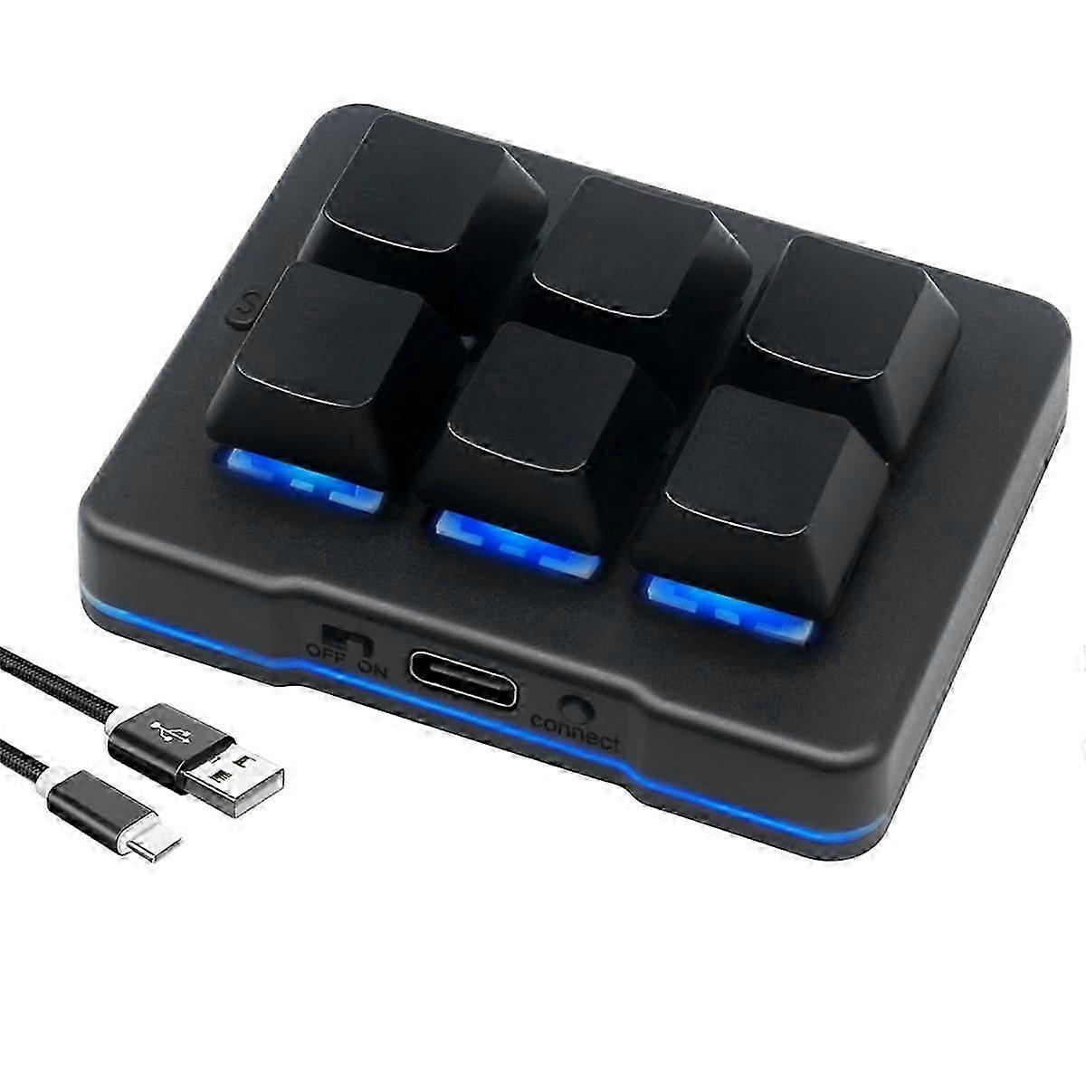 6 Key Mini Keypad Wireless Usb Gaming Keyboard Macro Customized Programmable Osu Keyboard For Video