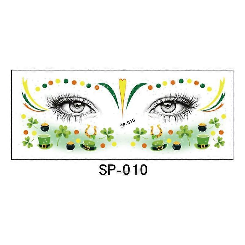 Lucky Shamrock Face Tattoo for Festivals (20 Sheets)