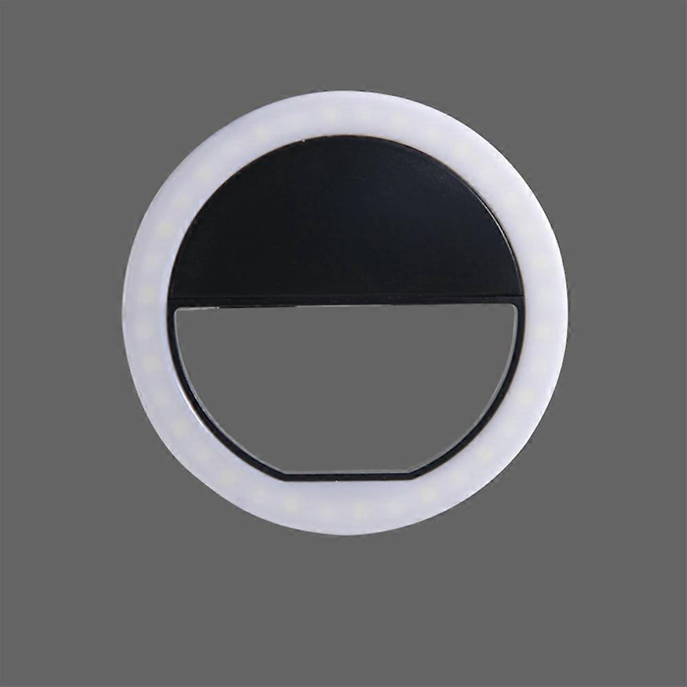 Lampe de remplissage portable à cercle noir avec piles