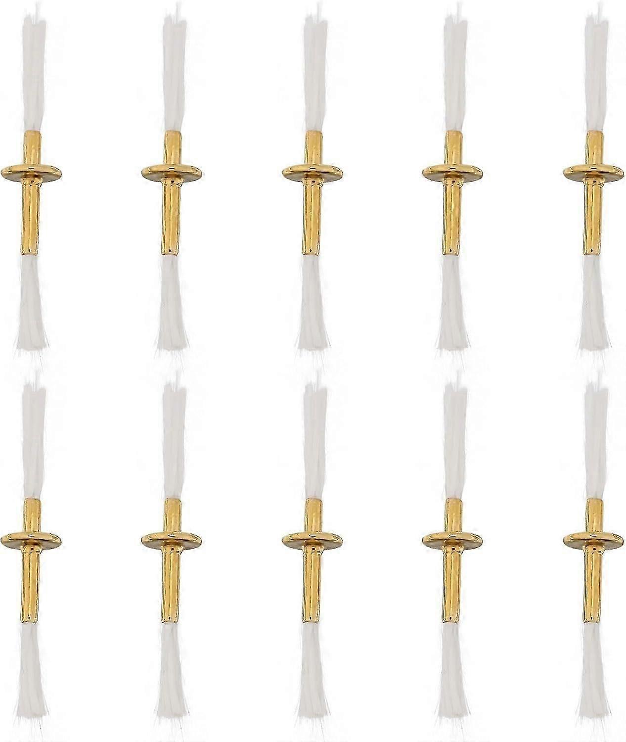 真鍮チューブホルダー付き10個のグラスファイバー芯オイルランプアルコールバーナー用交換用グラスファイバートーチ芯ホワイト