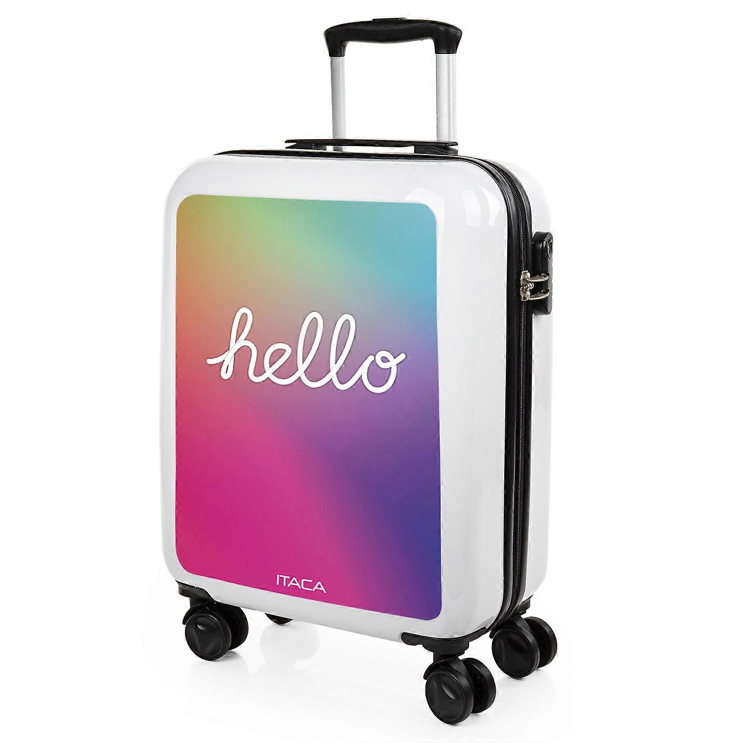 Itaca Small Customized Pc Suitcase White Base