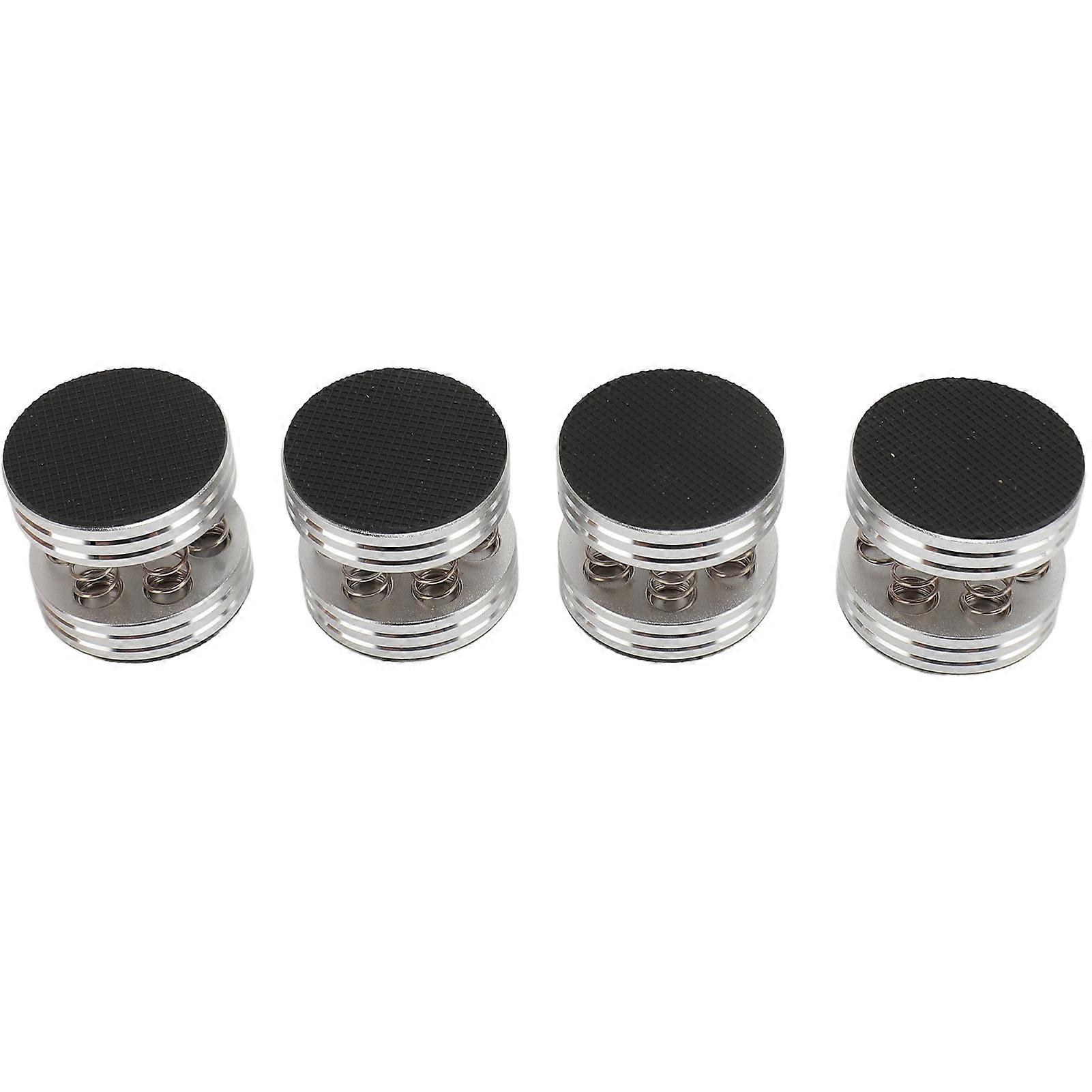 4PCS Aluminum Speaker Isolation Feet Reduce Vibration Silver