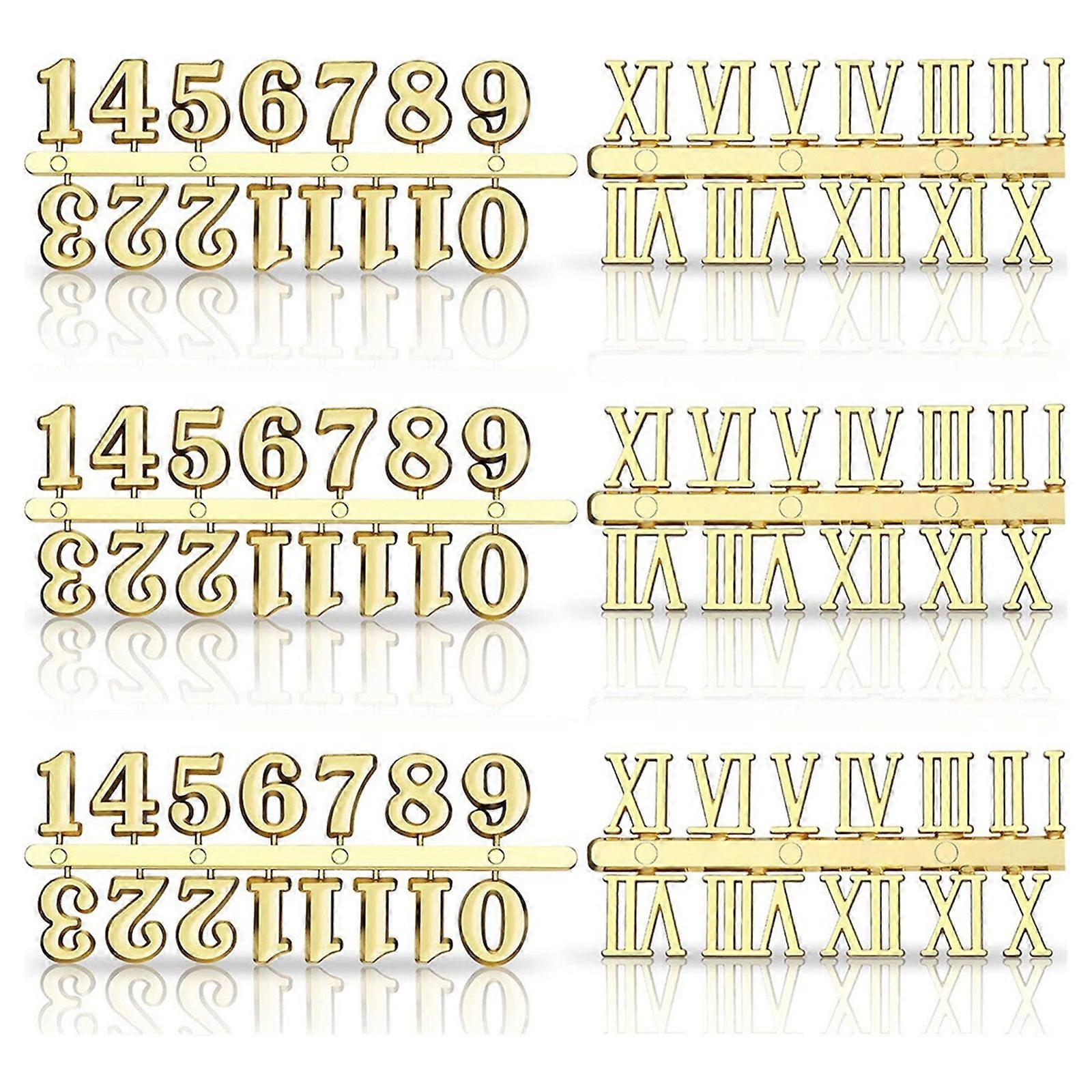 Çok Amaçlı Saat Tamir Takımları Zarif Metal Arap veya Romen Rakamları Saat Numaraları Set Saat Değiştirme Aksesuarları