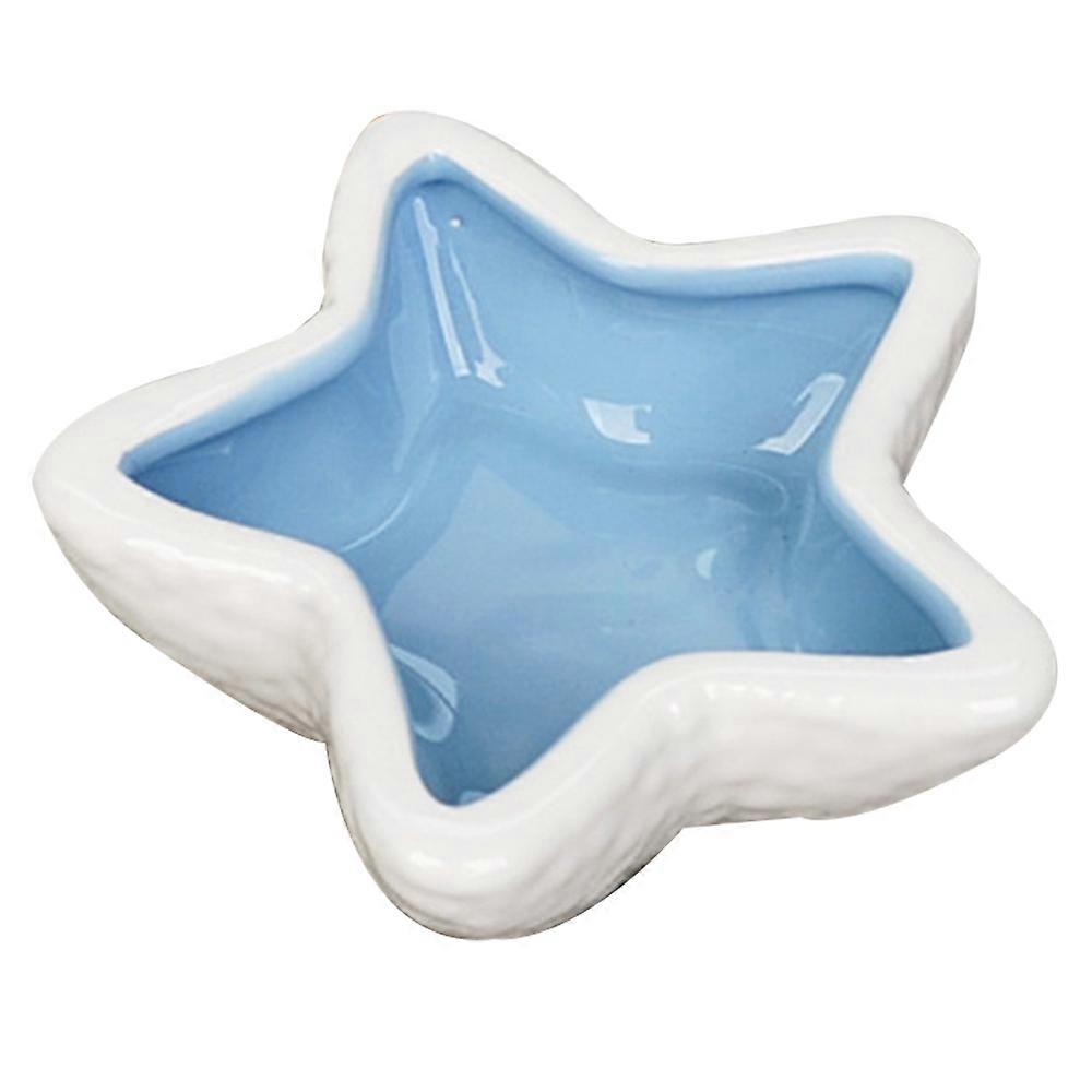 Tazón de hámster, forma de estrella de mar, tazón de comida de cerámica