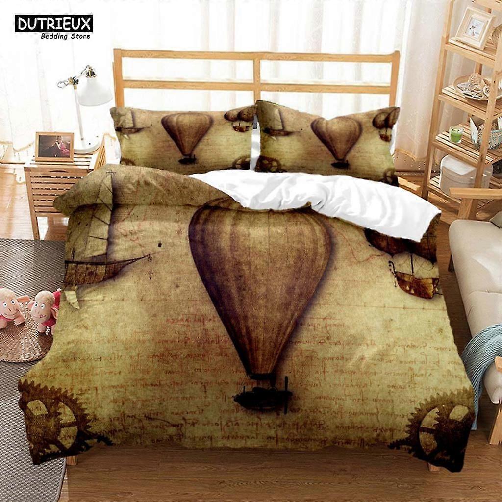 v1305 Bed Sheets Vintage Style Navigation mapPrinted Polyester Bedding Soft And Comfortable  Customizable Comforter Bedding Sets 3-Piece Bedding Set (