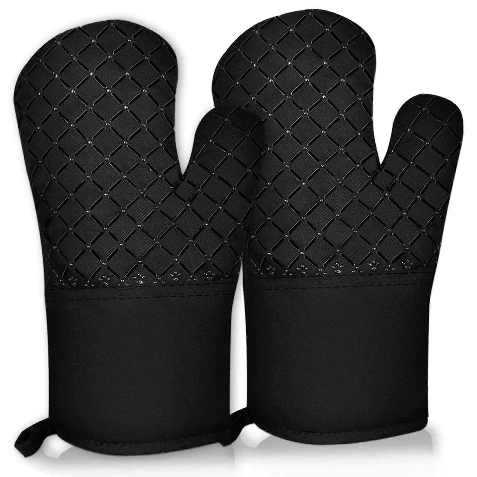 2-pack heat-resistant oven mitts, long, suitable for cooking and baking