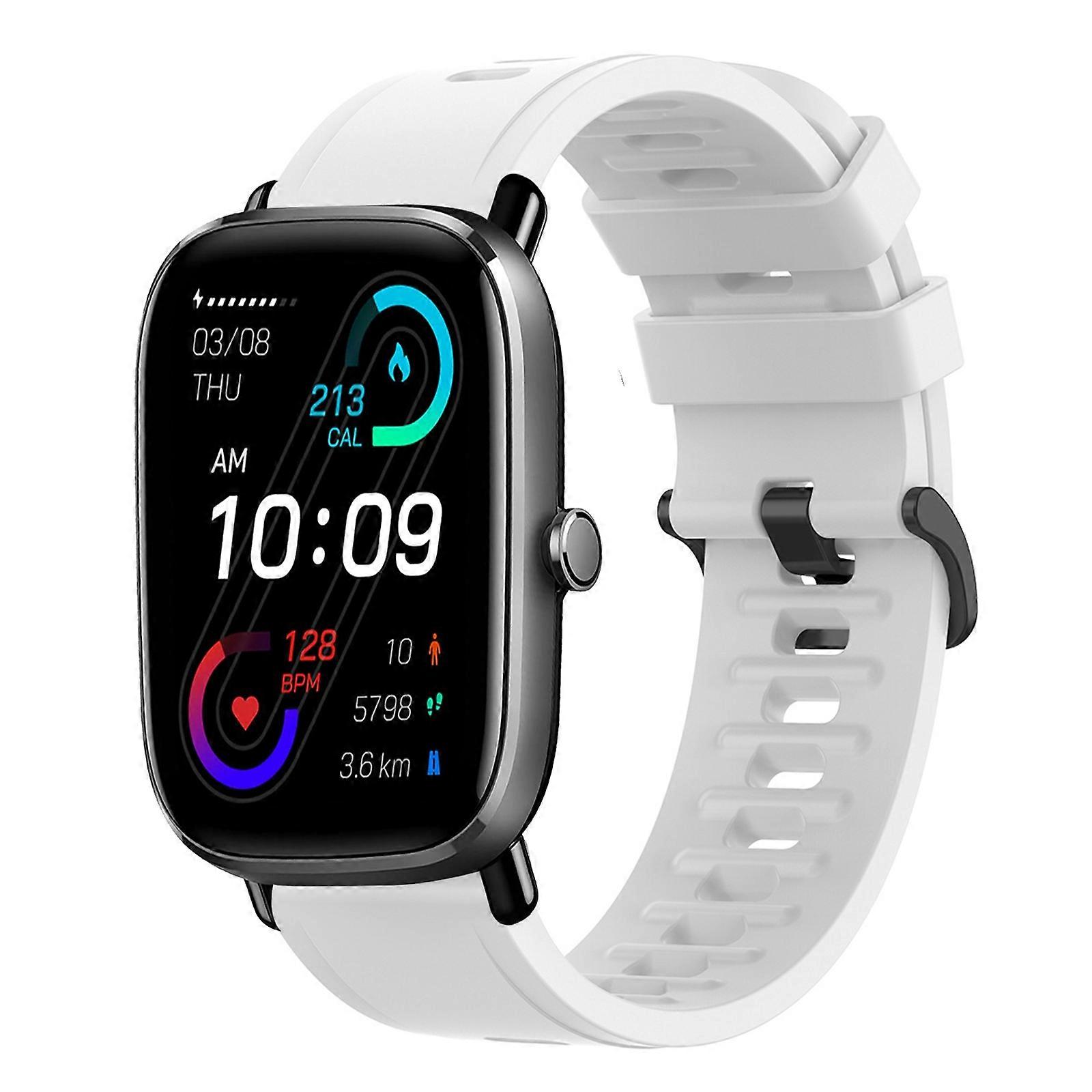 For Amazfit GTS 2 Mini 20mm Solid Color Soft Silicone Watch Band