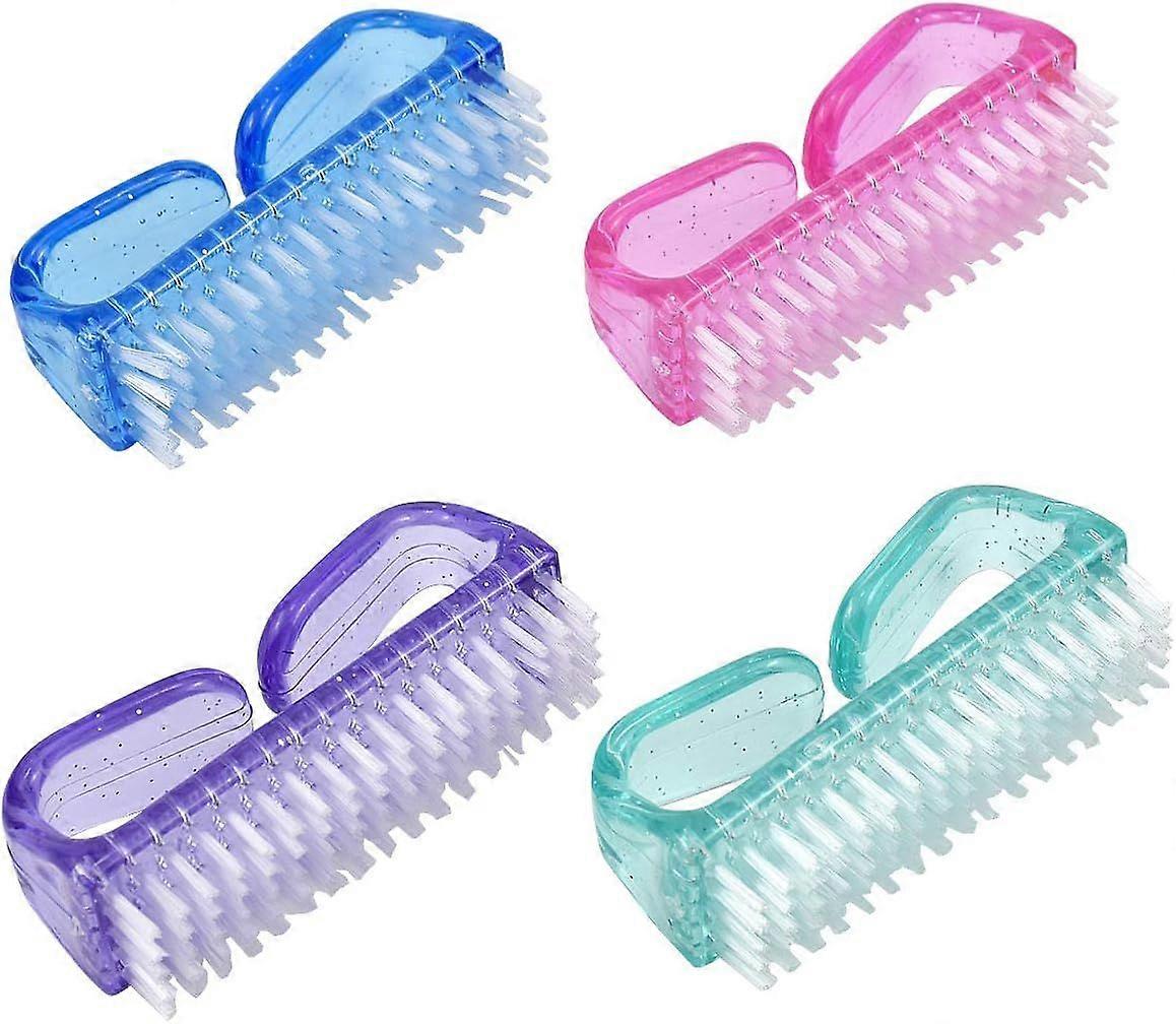 4 Pcs Nail Brushes,Plastic Hand Nail Brush Hand Cleaning Brush