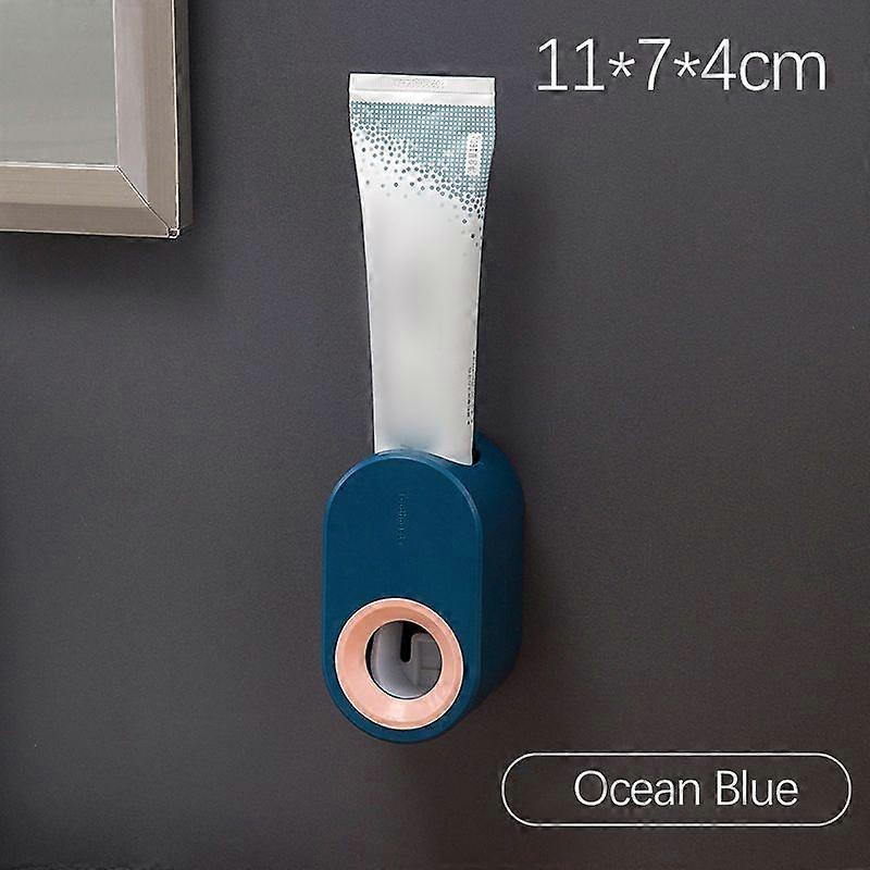 Toothbrush Holder Automatic Toothpaste Dispenser Bathroom Wall-mounted Rack