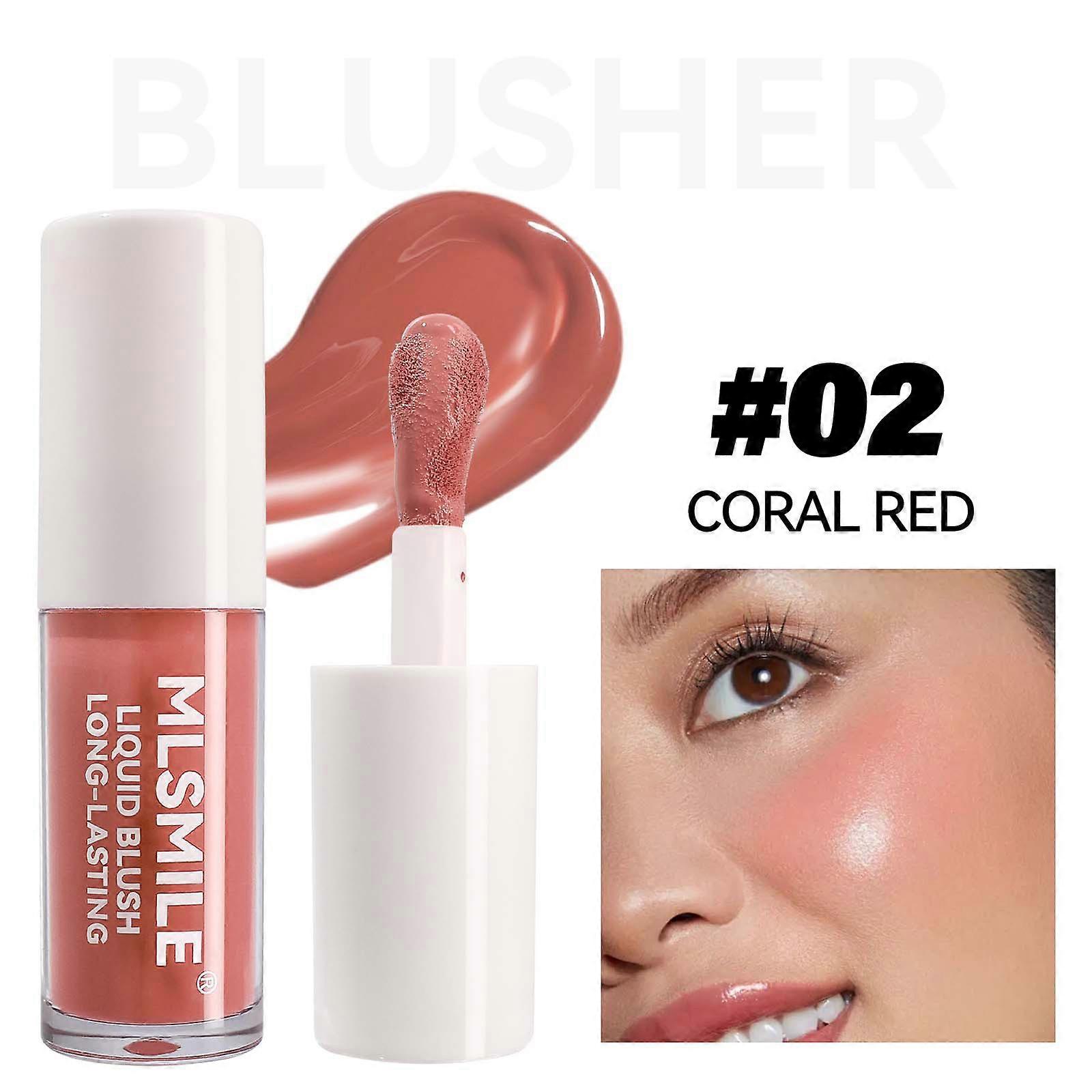 Liquid Blush For Lips And Cheeks Fine Shim Highlight Contours Moisturizing Color Developing Rouge Blush 4.5ml