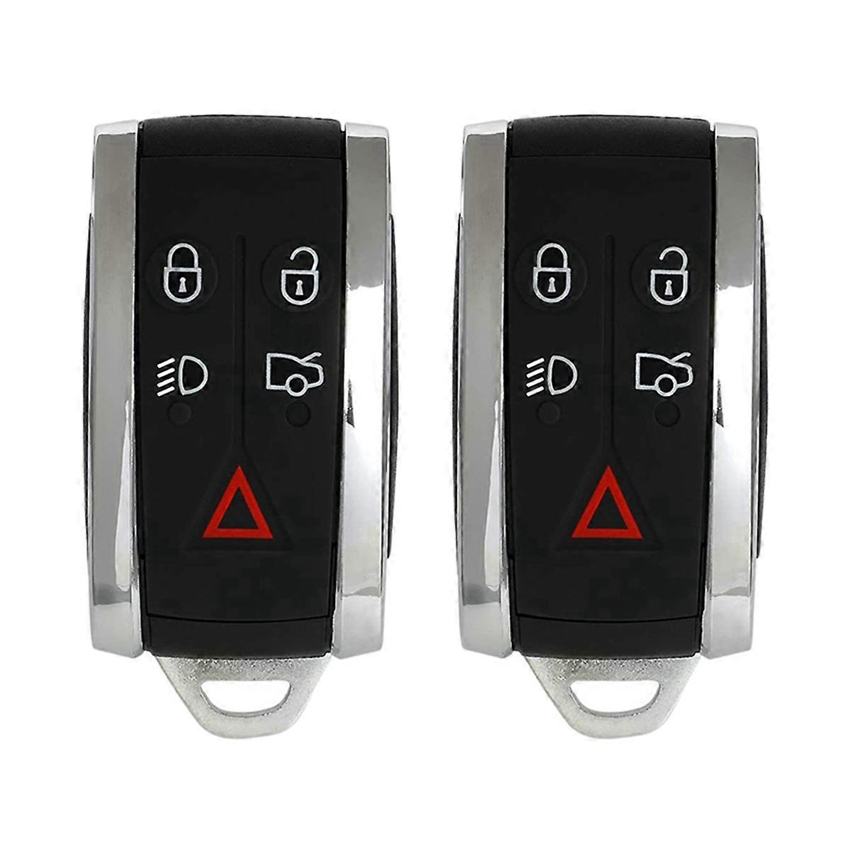 2X for Key Shell 5 Button XK XKR Car Key Shell