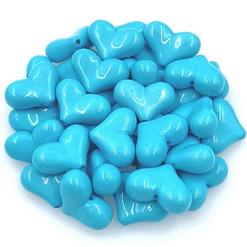 17mm*22mm 5pcs/bag Solid Colored Candy color Heart-shaped Large Beads For Jewelry Making Handmade Accessories DIY Handmade Material