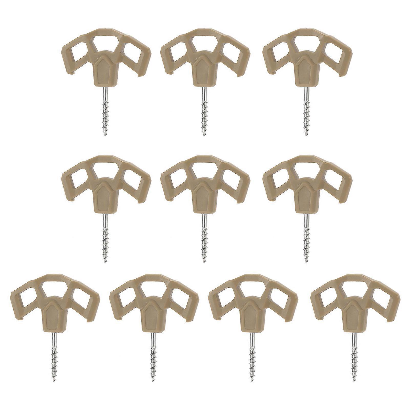 3 Holes Canopys Tent Nails with 10-Piece Wear-Resistant Durable Ground Nail for Hiking Camping