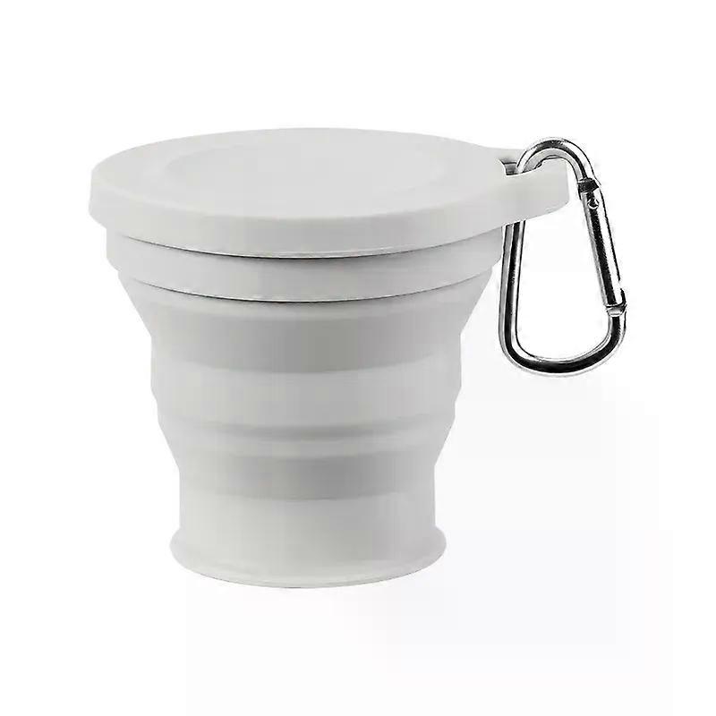 Mini tasse pliable rétractable en silicone de 180 ml, tasse à thé portable, tasse à café télescopique avec couvercle