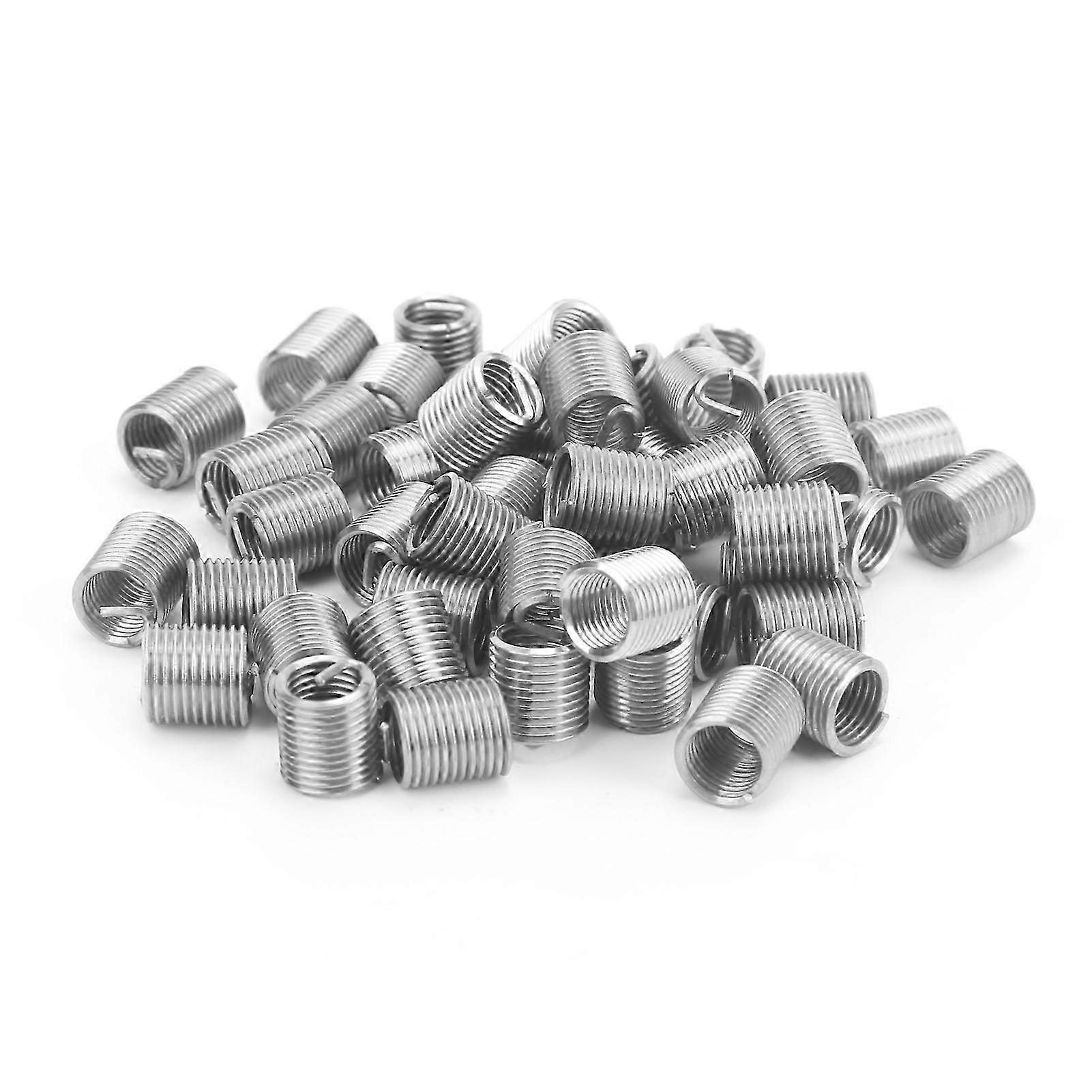 50Pcs Wire Thread Insert Acier inoxydable Enroulement Écrou Gaine Réparation Outil D’expansion M1 / 4x28x2D