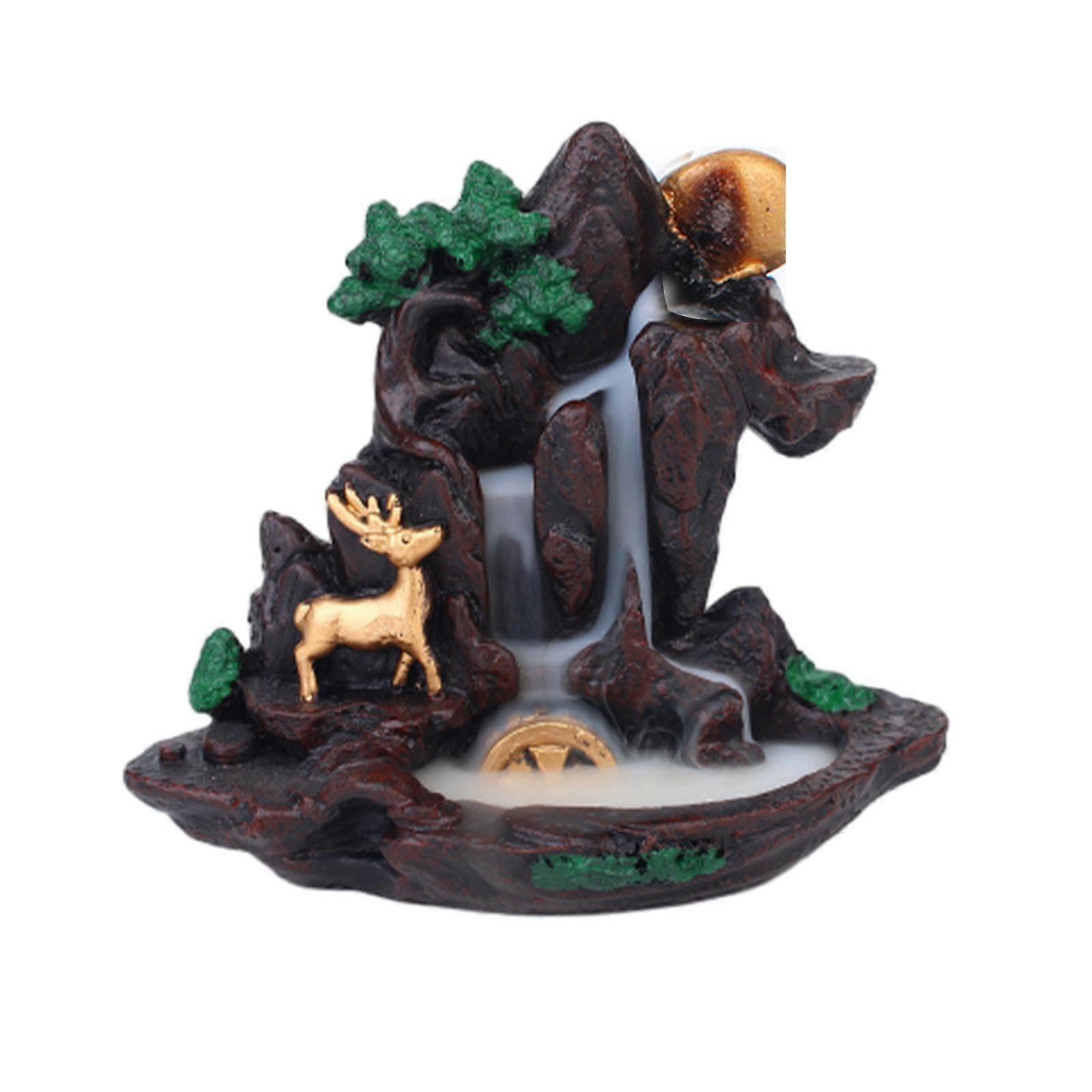 Mountain Waterfall Backflow Incense Burner Table Ornament Multifunctional