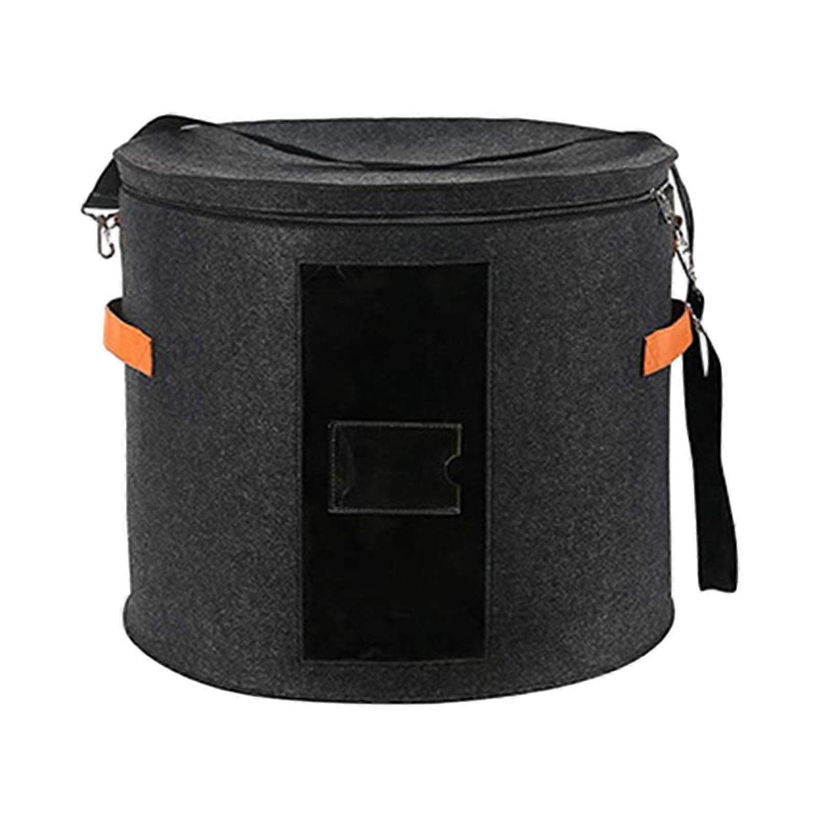 Felt Hat Container Hat Organizer with Hanging Strap Transparent Front Panel