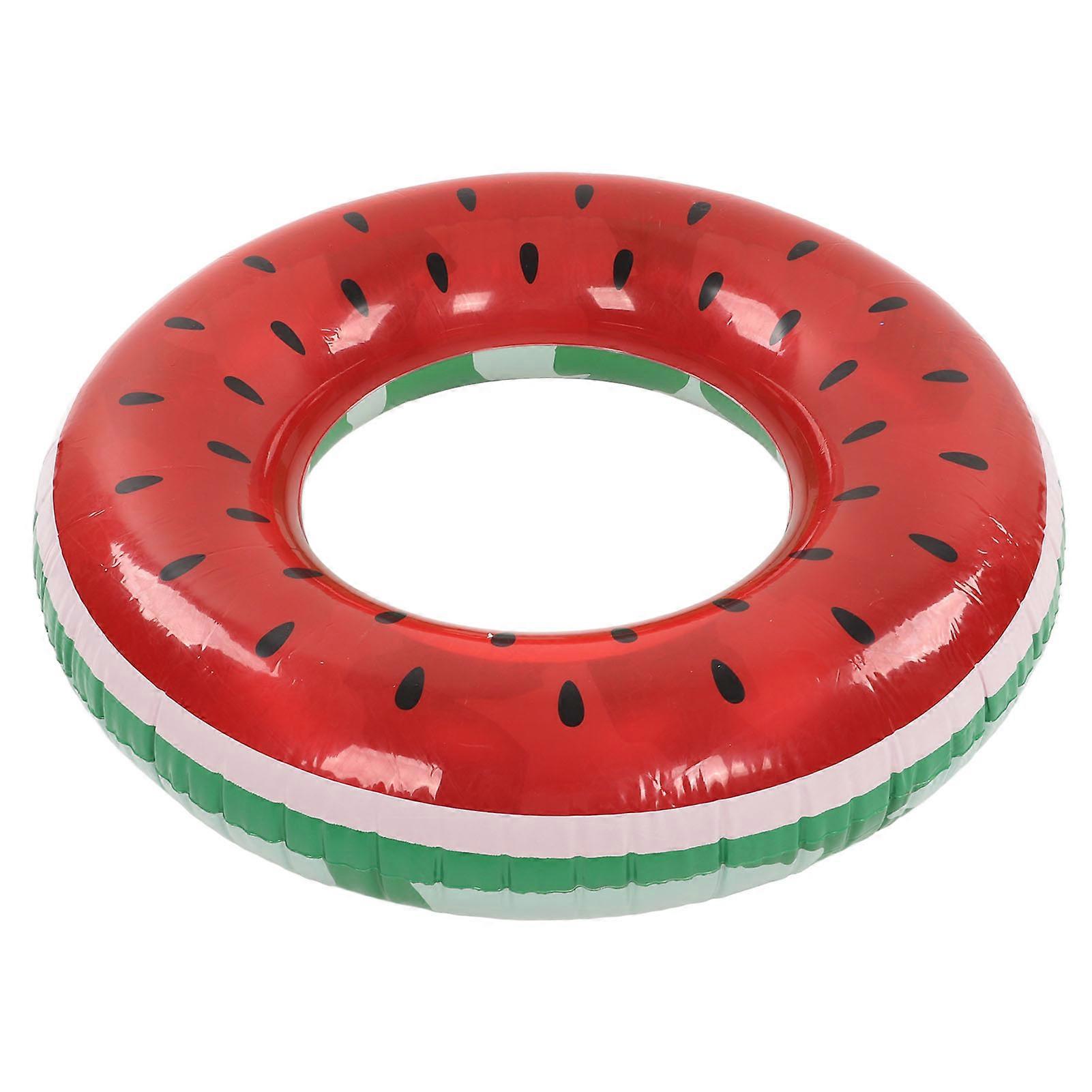 Watermelon Pool Float 16.5in Inner Diameter Inflatable Watermelon Design Eco Friendly Safe PVC Kids Pool Float