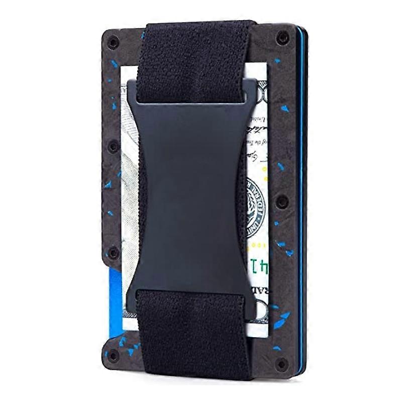 Credit Card Holder Wallets Blue Forging Carbon