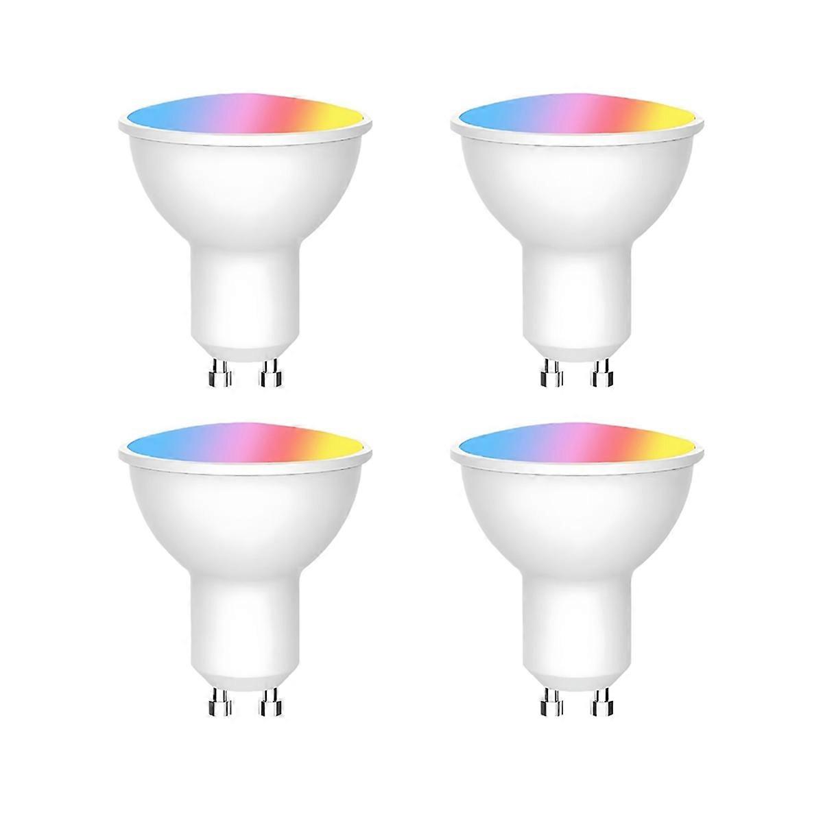 Tuya WiFi GU10 Smart LED Light Bulb Dimmable 6W 220V 4PCS