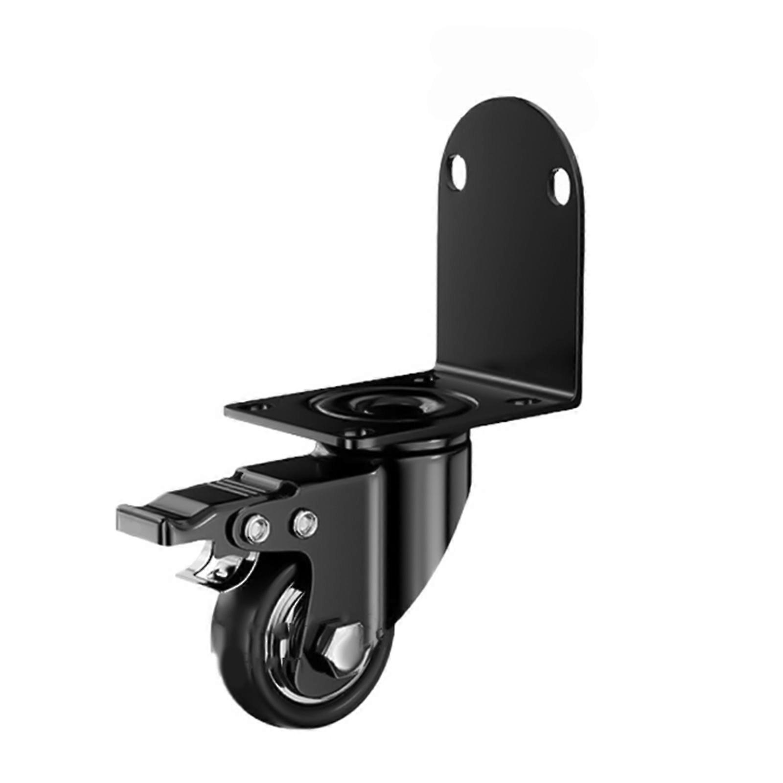 2pcs Quiet Furniture Coffee Table Casters Wheel with Protective Corner Brackets Smooth Rolling rotates Casters for Home