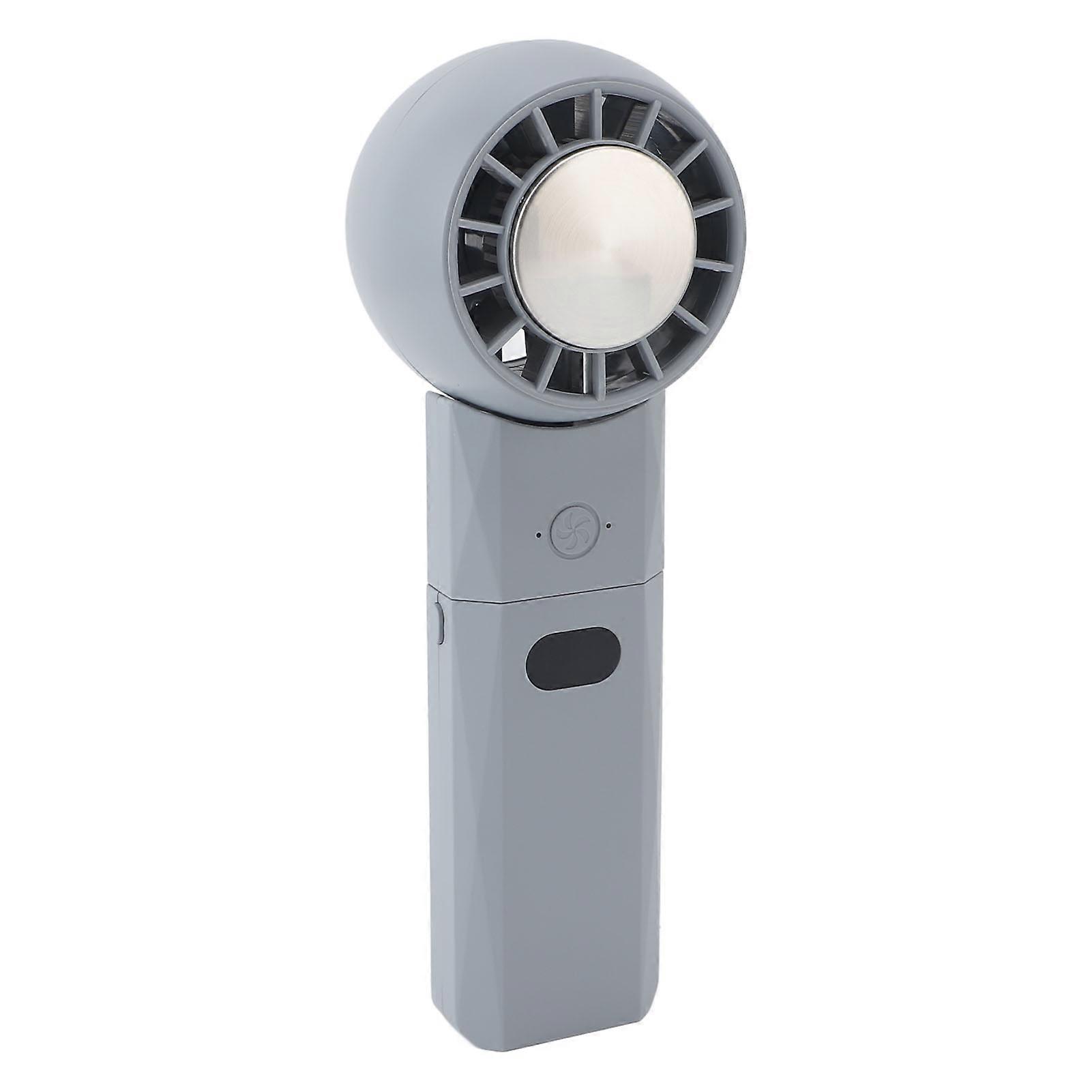 Portable Handheld Fan Multifunction Foldable USB Rechargeable 3 Speed Wind Small Air Conditioner Fan for Home Travel Outdoor Grayish Blue 
