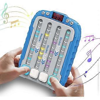 Rhythm Game Machine,Quick Push Pop Handheld Jigsaw Puzzle Game Console with Music and Lights