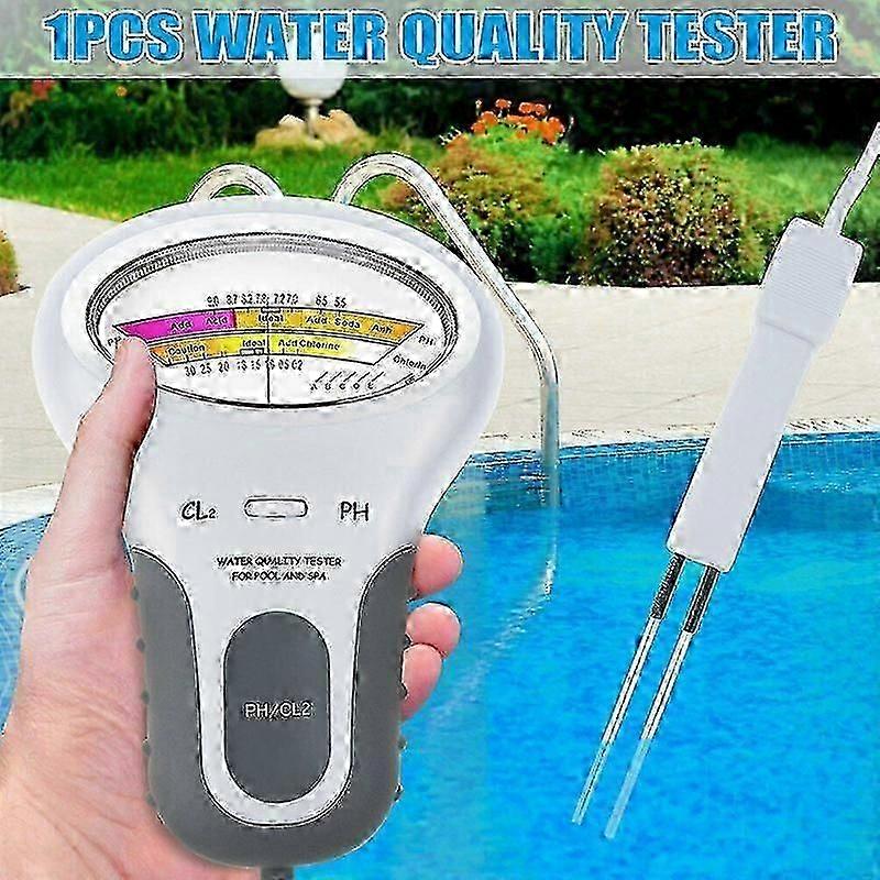 Portable Digital 2 In 1 Water Quality PH and Chlorine Level CL2 Tester Meter for Swimming Pool Spa Water Quality Analyze