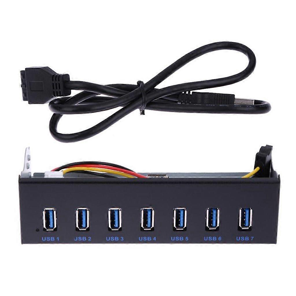 7 Ports USB 3.0 Front Panel Hub Internal Combo Bracket Adapter for PC Desktop