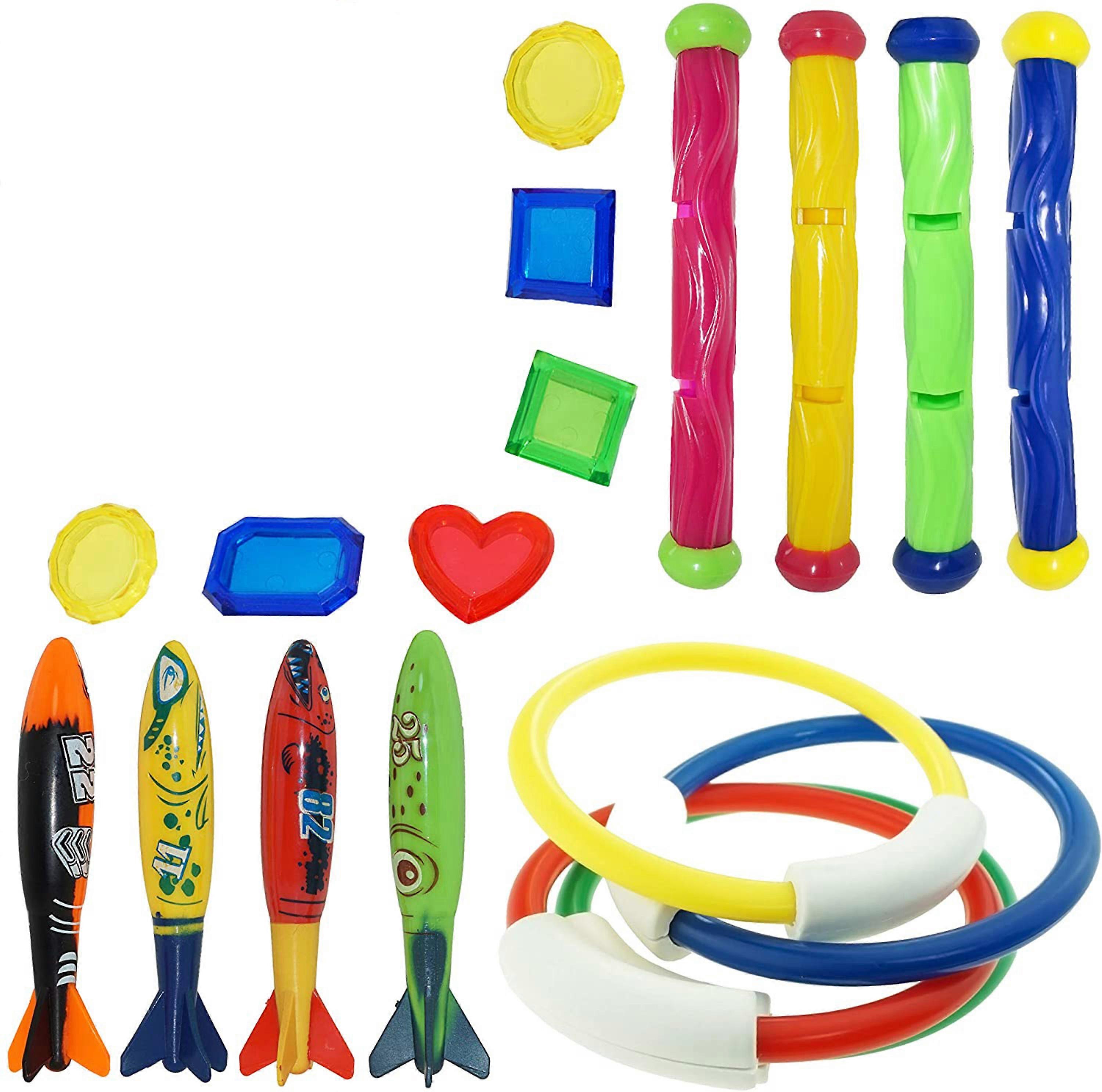 Diving Toys Bundle, Pool Dive Toys, Brightly Colored